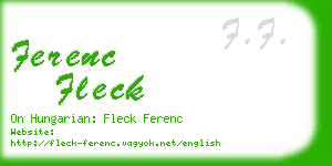 ferenc fleck business card
